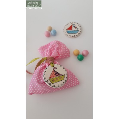 Μπομπονιέρα καράβι μαγνητάκι