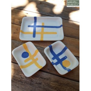 Σετ 2 μπώλ για dip με πιατάκι Χειροποίητα χρηστικά αντικείμενα