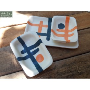 Σετ 2 μπώλ για dip με πιατάκι Χειροποίητα χρηστικά αντικείμενα