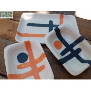 Σετ 2 μπώλ για dip με πιατάκι Χειροποίητα χρηστικά αντικείμενα