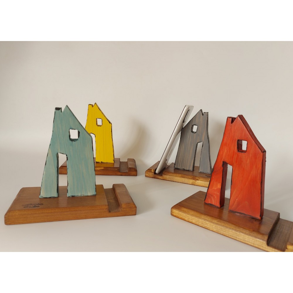 Βάση στήριξης κινητού-tablet "Σπιτάκι" Χειροποίητα διακοσμητικά