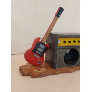 Ξύλινο φωτιστικό κιθάρα - ενισχυτής 2 Χειροποίητα διακοσμητικά