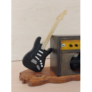 Ξύλινο φωτιστικό κιθάρα - ενισχυτής 1 Χειροποίητα διακοσμητικά