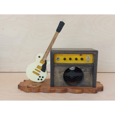 Ξύλινο φωτιστικό κιθάρα - ενισχυτής 5