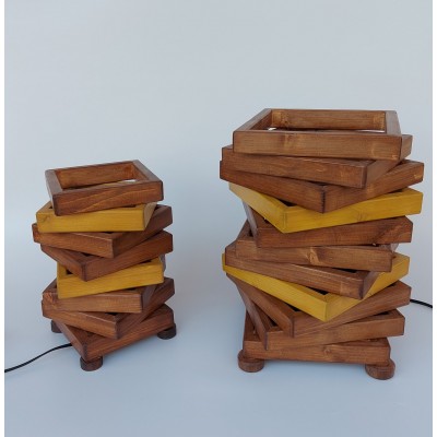 Ξύλινο φωτιστικό twister