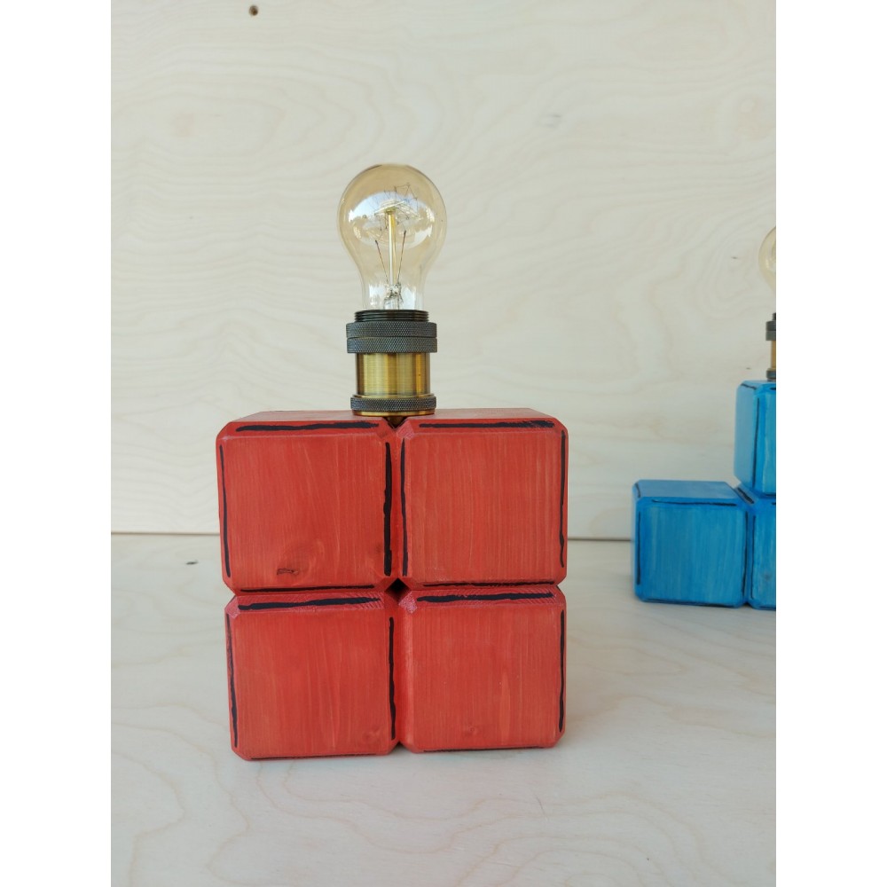 Ξύλινο φωτιστικό tetris 3 Χειροποίητα διακοσμητικά