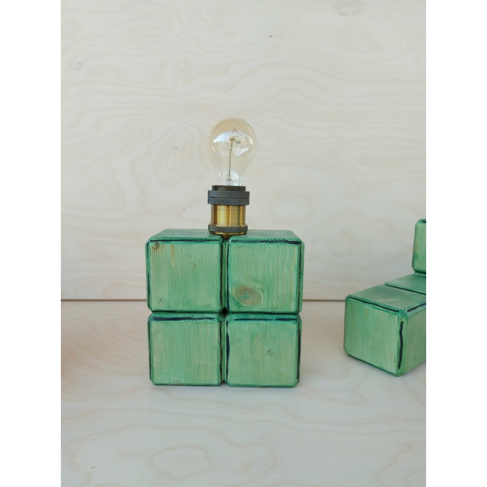 Ξύλινο φωτιστικό tetris 3 Χειροποίητα διακοσμητικά