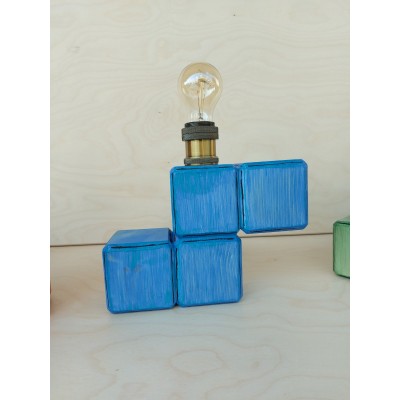 Ξύλινο φωτιστικό tetris 4