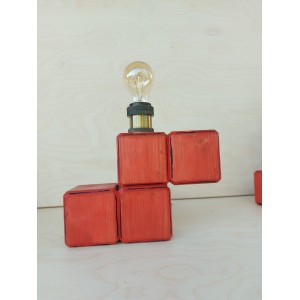 Ξύλινο φωτιστικό tetris 4 Χειροποίητα διακοσμητικά