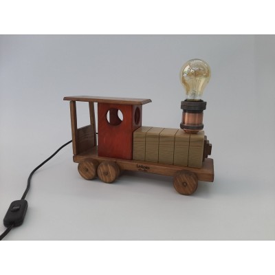 Ξύλινο φωτιστικό τρένο