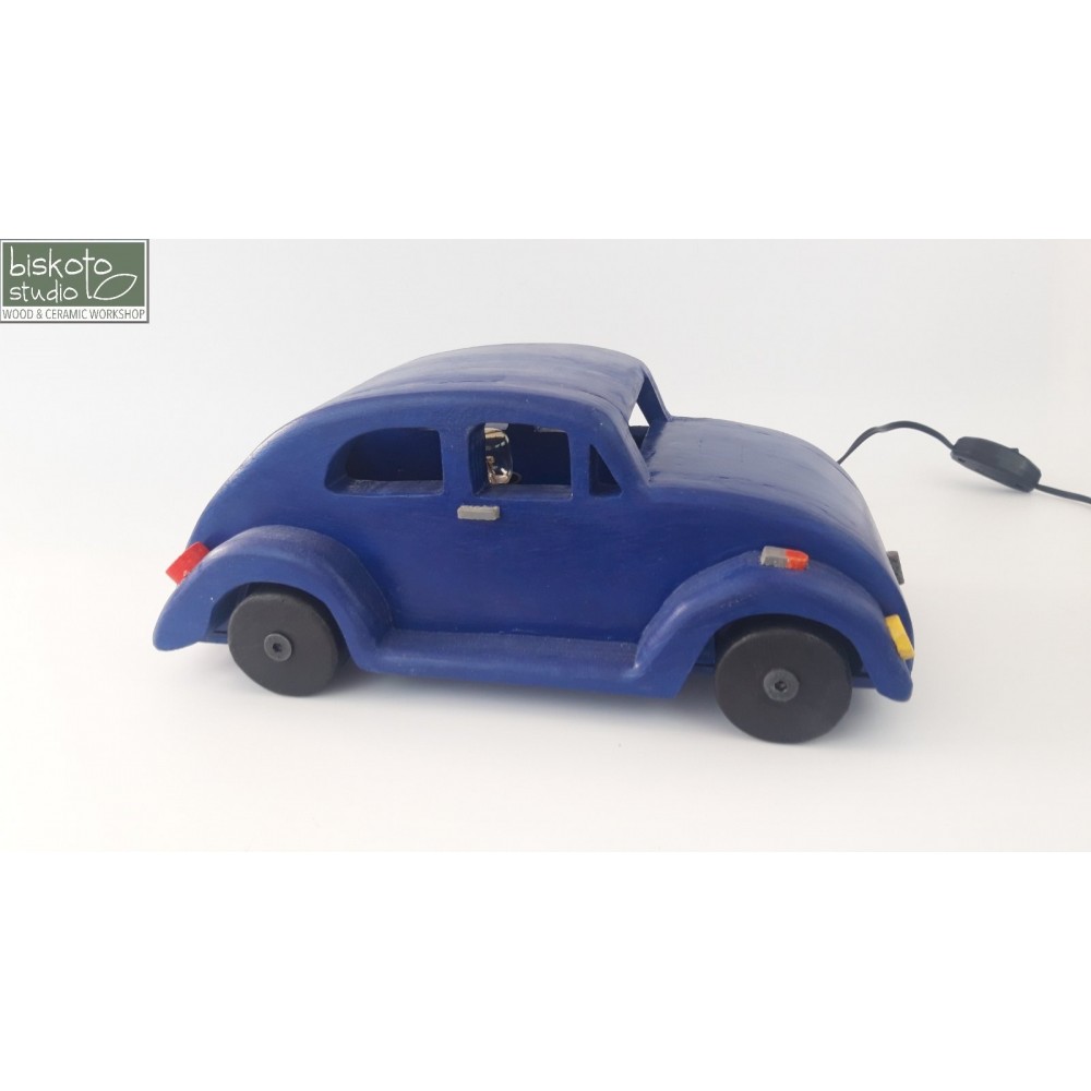 Ξύλινο φωτιστικό retro car Χειροποίητα διακοσμητικά