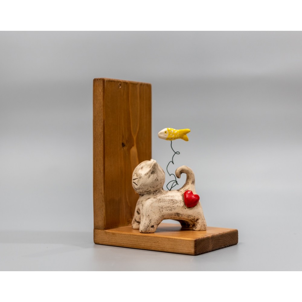 Βιβλιοστάτης Ιστορίες αγάπης (γατάκι) Χειροποίητα διακοσμητικά