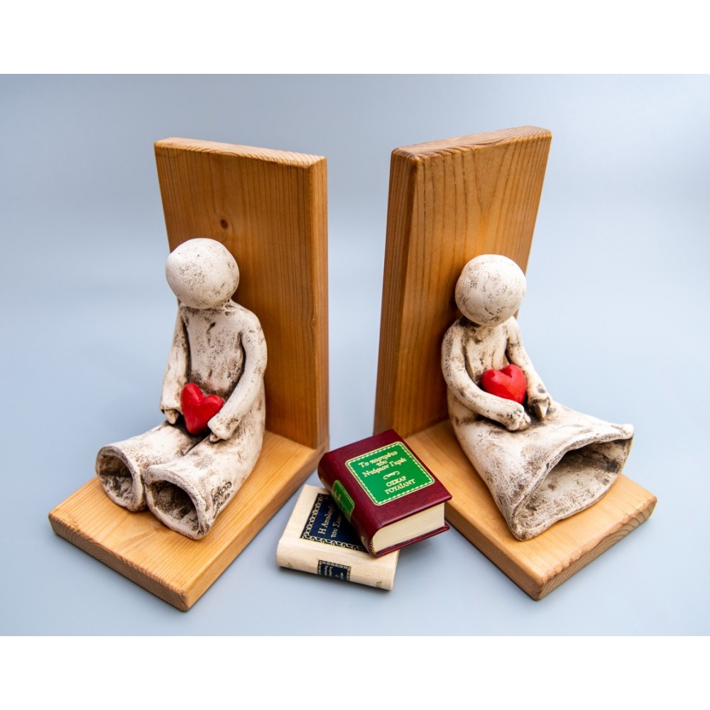 Σετ βιβλιοστάτες Ιστορίες αγάπης (μοναξιά) Χειροποίητα διακοσμητικά