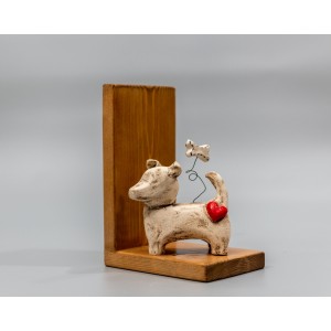 Βιβλιοστάτης Ιστορίες αγάπης (σκυλάκι) Χειροποίητα διακοσμητικά