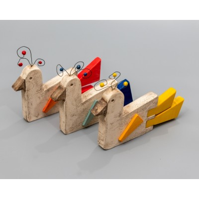 Εξωτικά πουλιά (πηλός-ξύλο)