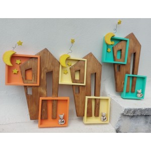 Out of the box Σπίτι με 2 κάδρα Χειροποίητα διακοσμητικά αντικείμενα