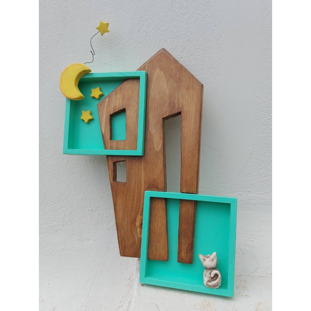 Out of the box Σπίτι με 2 κάδρα Χειροποίητα διακοσμητικά αντικείμενα