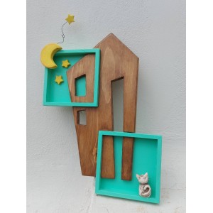 Out of the box Σπίτι με 2 κάδρα Χειροποίητα διακοσμητικά αντικείμενα