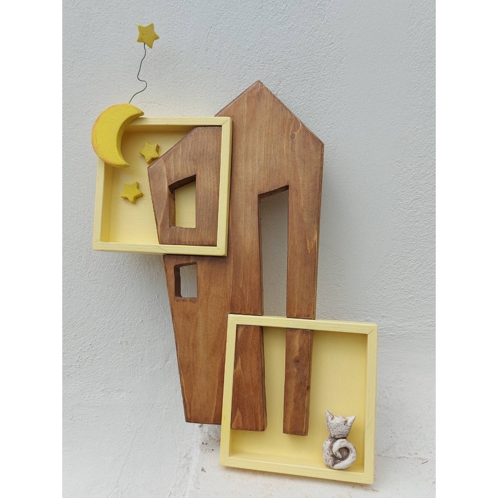 Out of the box Σπίτι με 2 κάδρα Χειροποίητα διακοσμητικά αντικείμενα