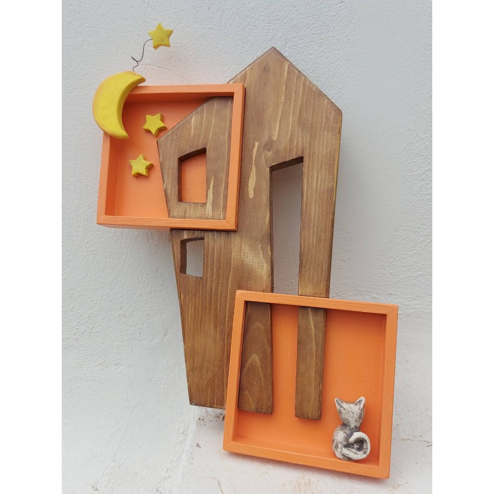 Out of the box Σπίτι με 2 κάδρα Χειροποίητα διακοσμητικά αντικείμενα