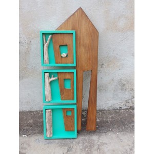 Out of the box Σπίτι με 3 κάδρα Χειροποίητα διακοσμητικά αντικείμενα