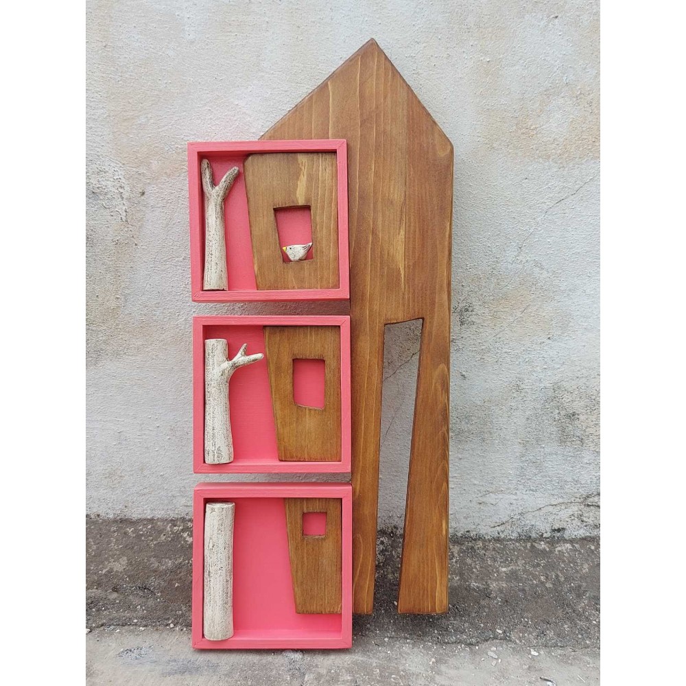 Out of the box Σπίτι με 3 κάδρα Χειροποίητα διακοσμητικά αντικείμενα