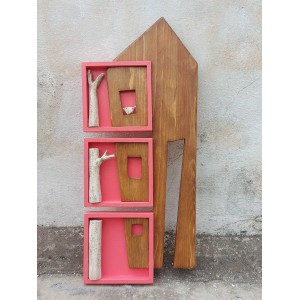 Out of the box Σπίτι με 3 κάδρα Χειροποίητα διακοσμητικά αντικείμενα