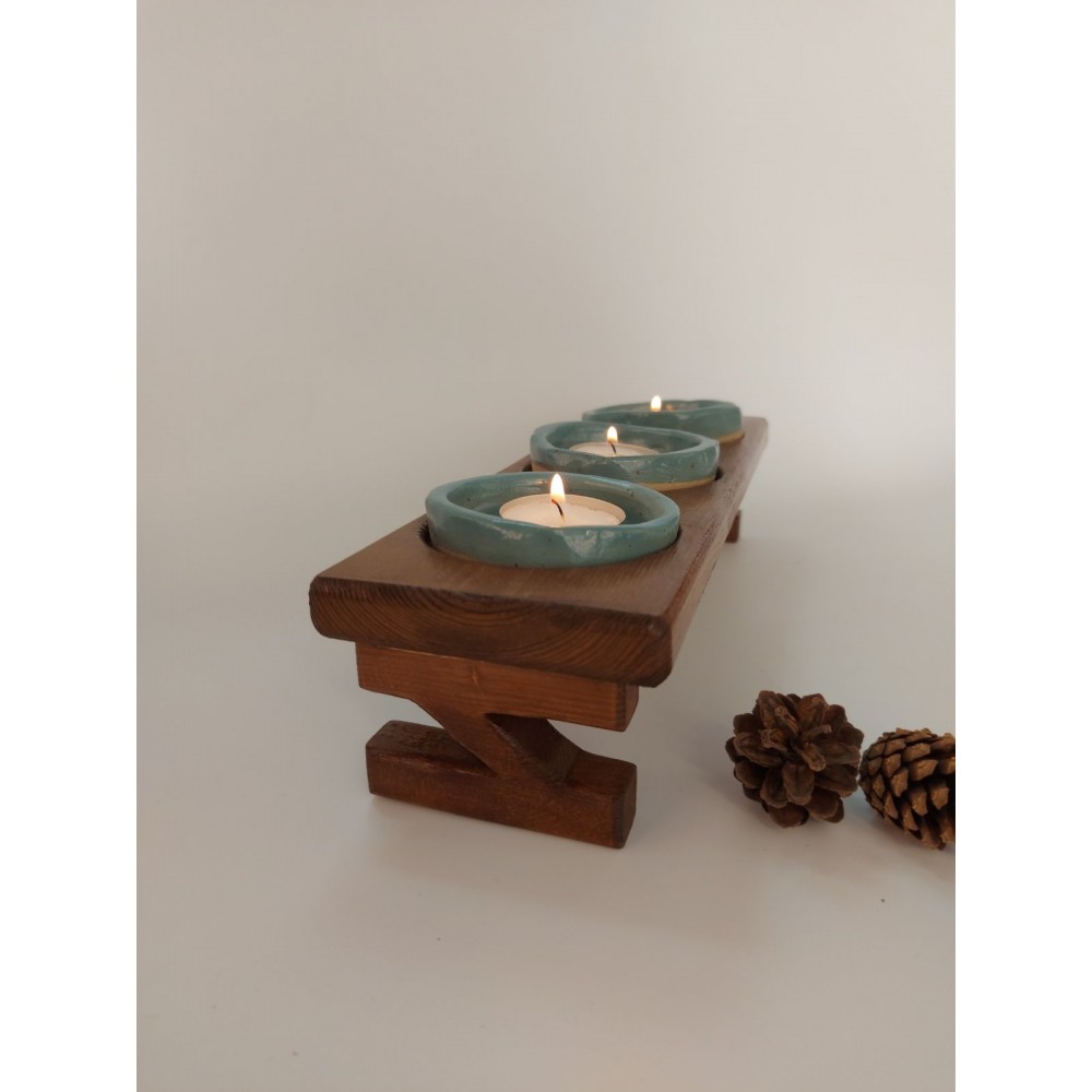 Κεραμικά ρεσώ σε ξύλινη βάση (1) Χειροποίητα χρηστικά αντικείμενα