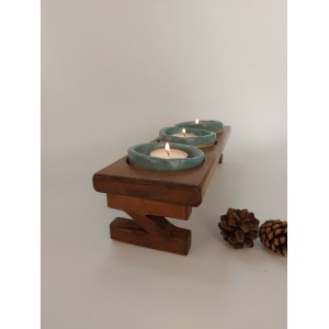 Κεραμικά ρεσώ σε ξύλινη βάση (1) Χειροποίητα χρηστικά αντικείμενα