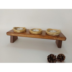 Κεραμικά ρεσώ σε ξύλινη βάση (4) Χειροποίητα χρηστικά αντικείμενα