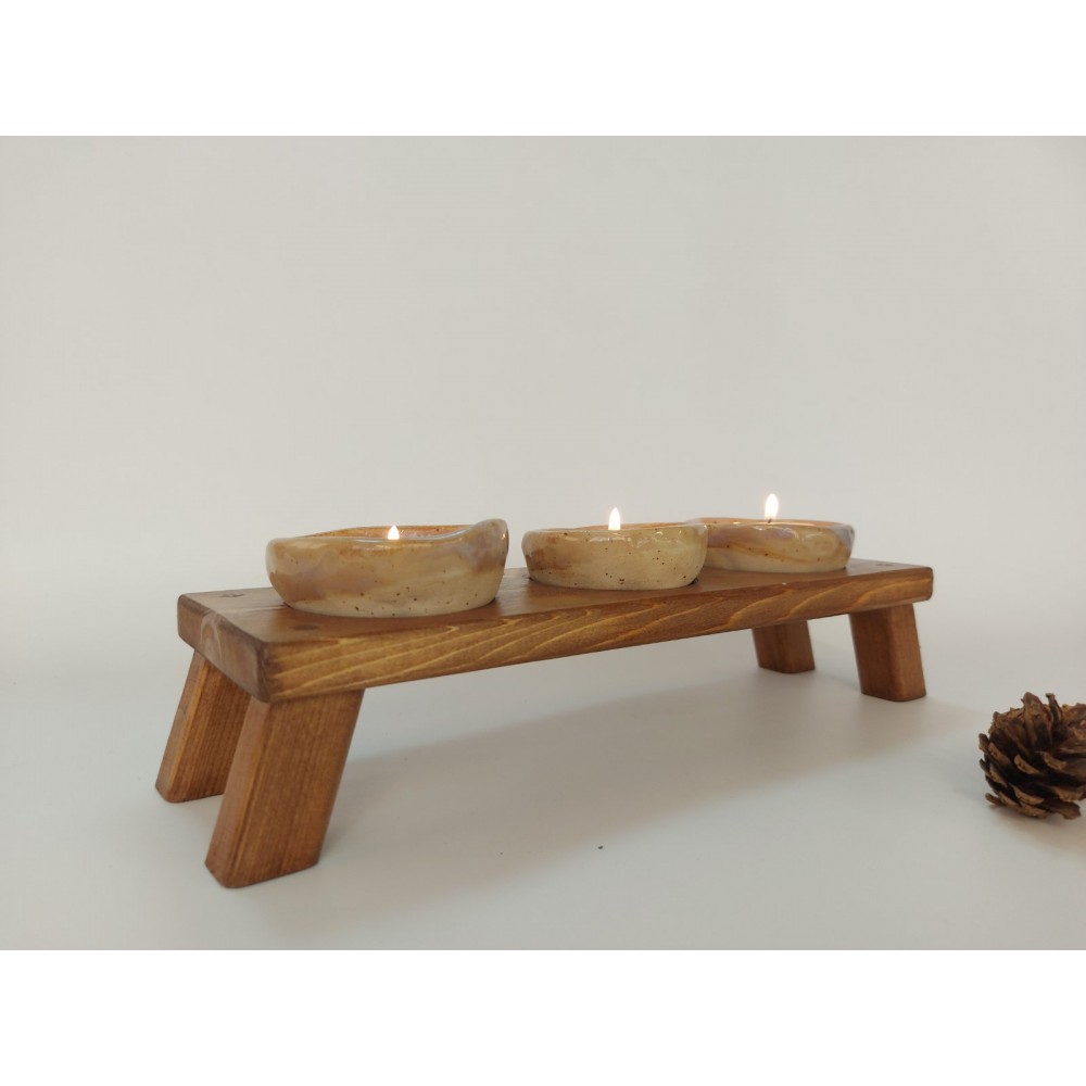 Κεραμικά ρεσώ σε ξύλινη βάση (5) Χειροποίητα χρηστικά αντικείμενα