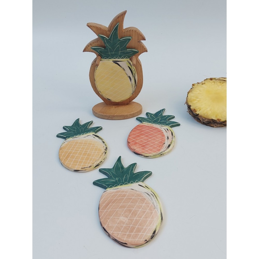 Σουβέρ ανανάς Χειροποίητα χρηστικά αντικείμενα