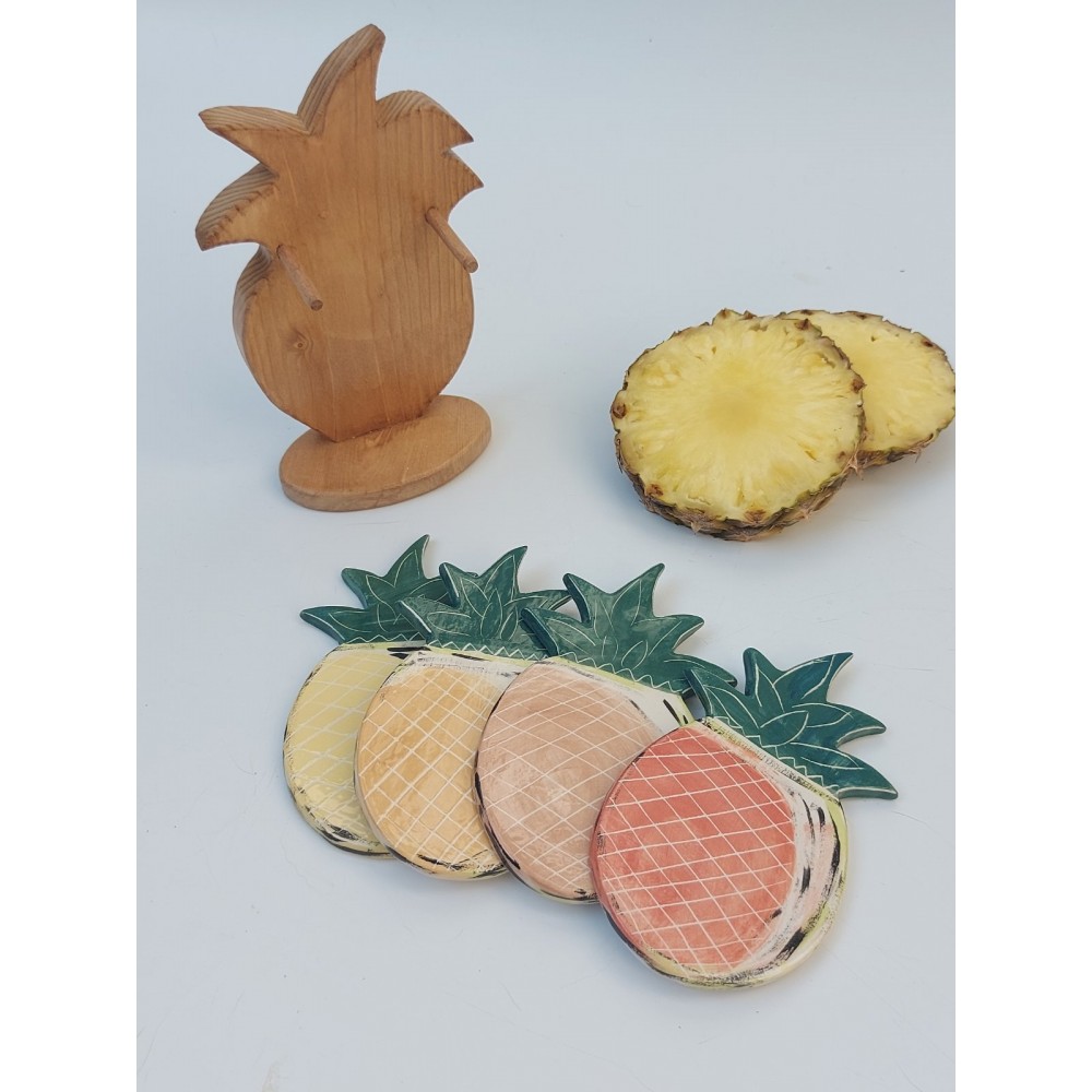 Σουβέρ ανανάς Χειροποίητα χρηστικά αντικείμενα