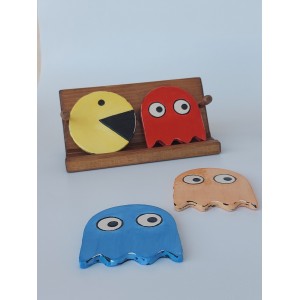 Σουβέρ pacman Χειροποίητα χρηστικά αντικείμενα