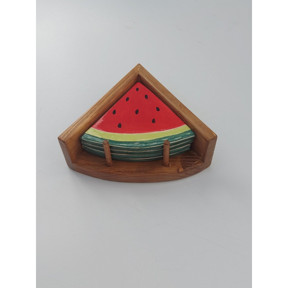 Σουβέρ καρπούζι Χειροποίητα χρηστικά αντικείμενα