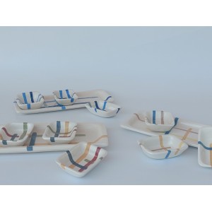 Σετ 3 μπώλ για dip με πιατάκι Χειροποίητα χρηστικά αντικείμενα