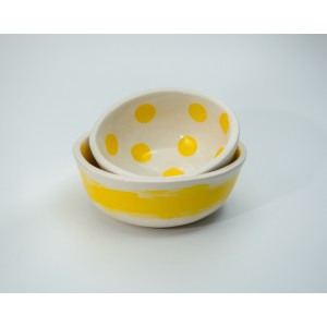 Σετ 2 μπωλ πουά Χειροποίητα χρηστικά αντικείμενα