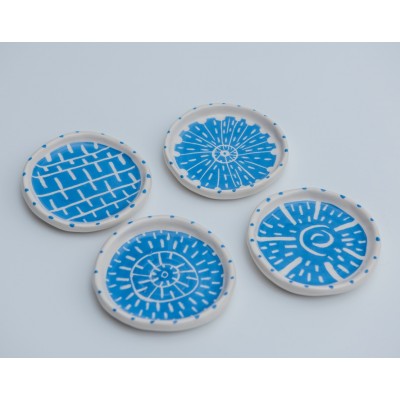 Σετ 4 πιατάκια για γλυκό κουταλιού