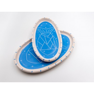 Σετ 2 πιάτα οβάλ (ψάρι)