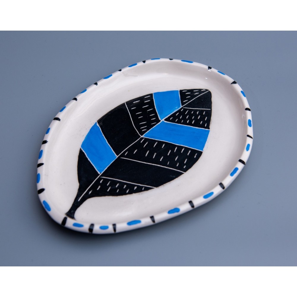 Ζωγραφιστό πιάτο (φύλλο) Χειροποίητα χρηστικά αντικείμενα