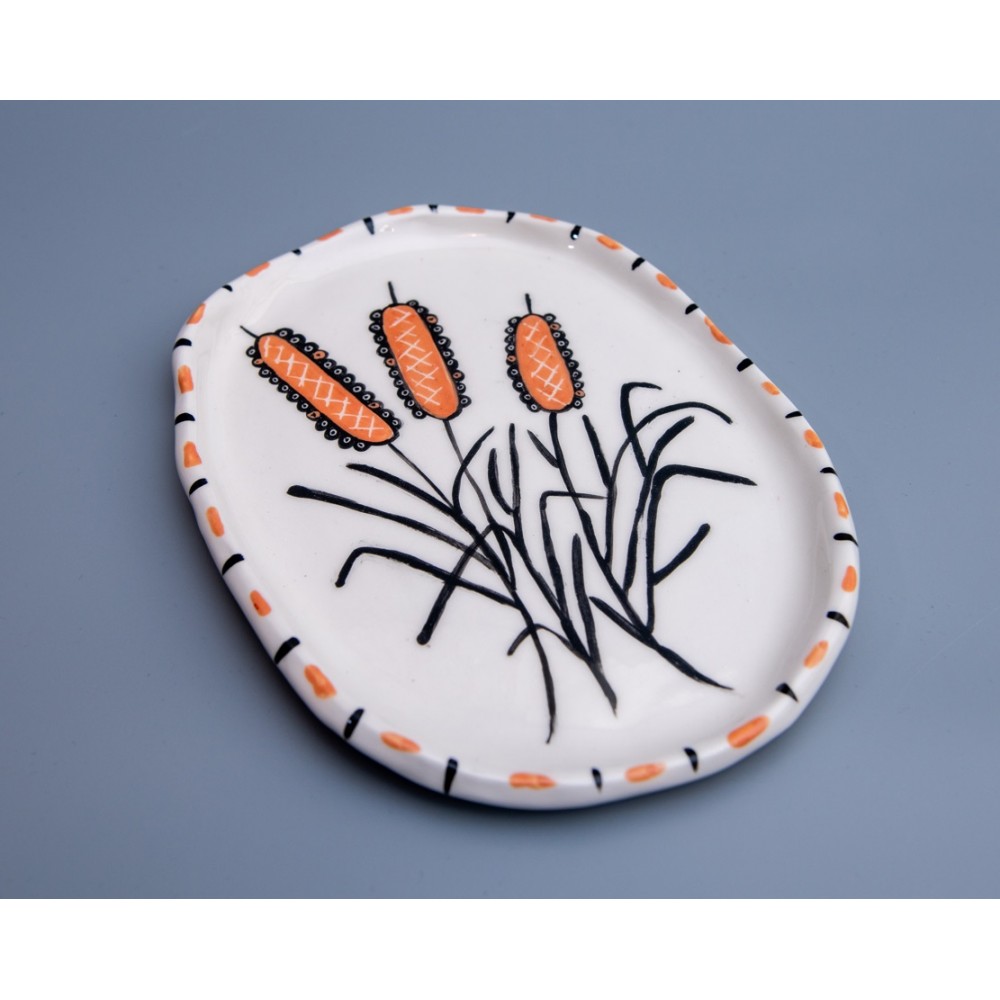 Ζωγραφιστό πιάτο (καλάμι) Χειροποίητα χρηστικά αντικείμενα