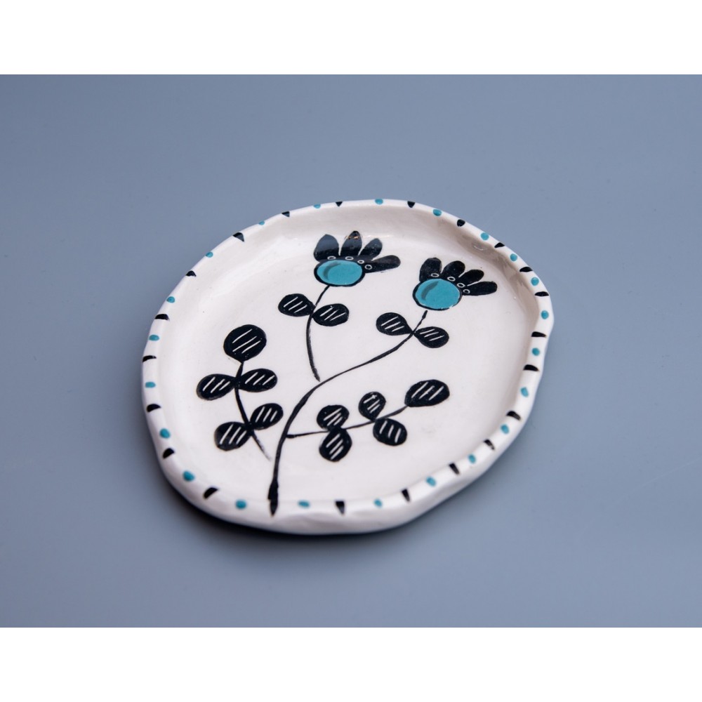 Ζωγραφιστό πιάτο (λουλούδι 1) Χειροποίητα χρηστικά αντικείμενα