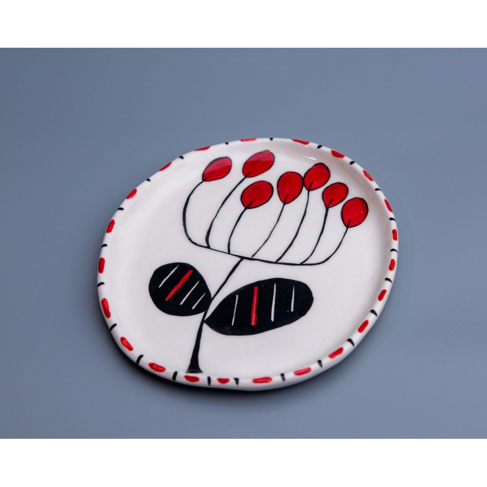 Ζωγραφιστό πιάτο (λουλούδι 2) Χειροποίητα χρηστικά αντικείμενα