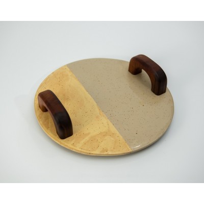 Κεραμικό πλατό με ξύλινο χερούλι καρυδιά (2)
